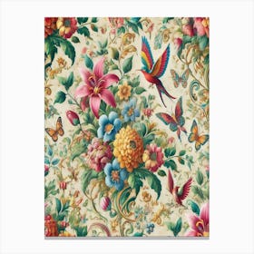 Floral Wallpaper 9 Canvas Print