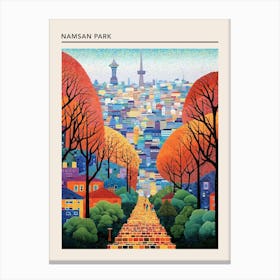 Namsan Park Seoul South Korea 4 Canvas Print