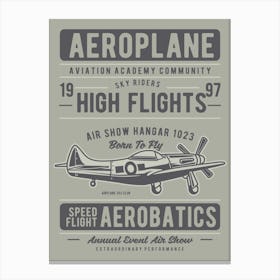 Aeroplane 1 Canvas Print