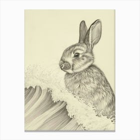 Netherland Dwarf Rabbit Drawing 2 Canvas Print