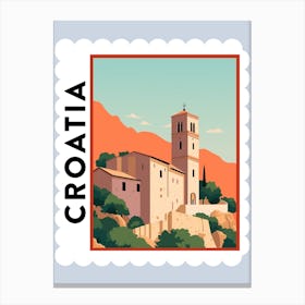 Croatia 1 Travel Stamp Poster Canvas Print