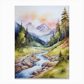 mountain forest landscape.3 Canvas Print