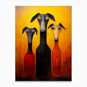 Dog Family Painting Canvas Print