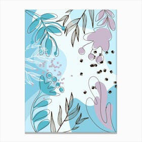 Abstract Floral Pattern Vector Canvas Print