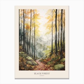Autumn Forest Landscape Black Forest Germany 3 Poster Canvas Print