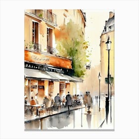 Watercolor Of Paris 1 Canvas Print