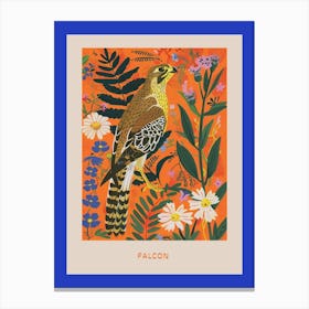 Spring Birds Poster Falcon 4 Canvas Print