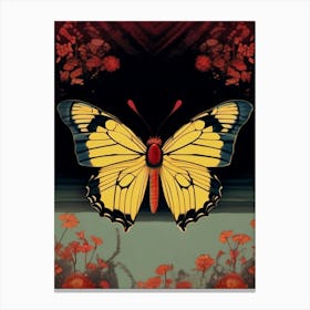 Butterfly, Lithograph, Beautiful Colors Canvas Print