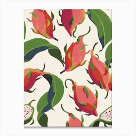 Dragon Fruit Pattern Illustration 3 Canvas Print