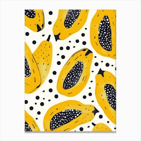 Papaya Pattern 1 Canvas Print