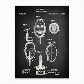 Jack A Lantern Patent Print Halloween Patent Pumpkin Patent Poster Halloween Art Jack O Lantern Pumpkin Print Patentprint Et2521 Canvas Print