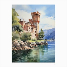 Isola Bella Italy Watercolour 1 Canvas Print