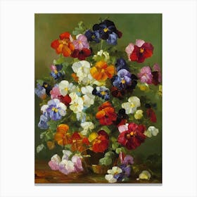 Pansy Painting 2 Flower Canvas Print