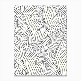 Bamboo Leaf William Morris Inspired 2 Canvas Print