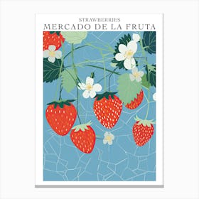 Mercado De La Fruta Strawberries Illustration 6 Poster Canvas Print