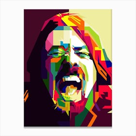 Dave Grohl Pop Art Wpap Canvas Print