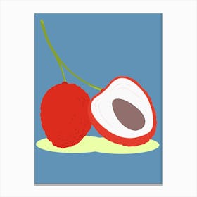 Rambutan Fruit Vector Canvas Print