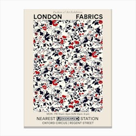 Poster Floral Oasis London Fabrics Floral Pattern 3 Canvas Print