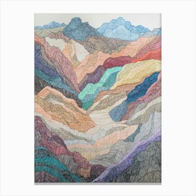 Colorful Mountain Landscape 7 Canvas Print