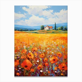 Poppies In The Field 13 Canvas Print