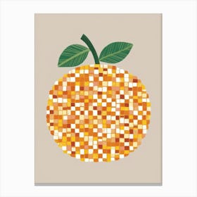 Orange Mosaic Four Art Canvas Print