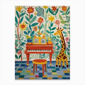 Giraffe Piano Style Henri Matisse Canvas Print