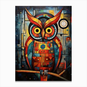 Owl Abstract Pop Art 7 Canvas Print