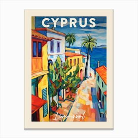 Limassol Cyprus 1 Fauvist Painting  Travel Poster Canvas Print
