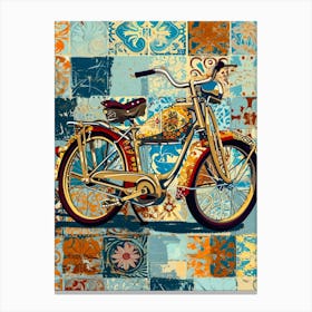 Vintage Colorful Scooter 34 Canvas Print