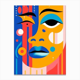 Block Colour Abstract Face 2 Canvas Print
