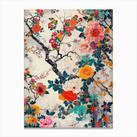 Hokusai  Great Japan Flowers Japanese 12 Canvas Print