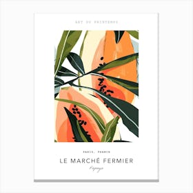 Papaya Le Marche Fermier Poster 2 Canvas Print