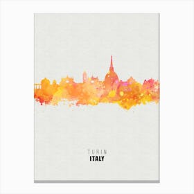 Turin Italy City watercolor Canvas Print