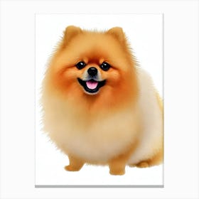 Pomeranian Illustration dog Canvas Print