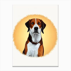 American Foxhound Illustration dog Canvas Print