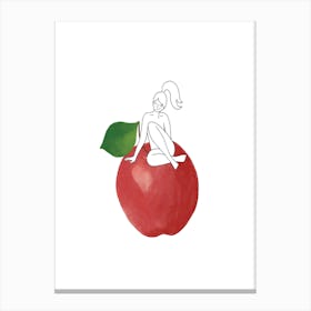 Apple Girl  Canvas Print