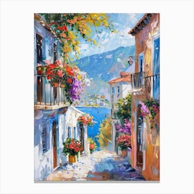 Balcony Painting In Fethiye 3 Canvas Print