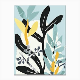 Ebony Tree Flat Illustration 3 Canvas Print