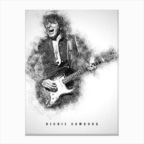 Richie Sambora Guitarist Sketch Canvas Print