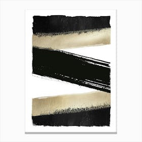 Black And White Abstract Painting 14 Canvas Print