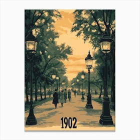 Aihrgdesign A Vintage Poster Of A Serene City Park In 1902 Fe 69e68d81 A22a 4654 A63a 31ffbc95dc47 1 Canvas Print