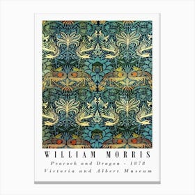 William Morris'S Peacock And Dragon Canvas Print