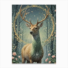 Deer In The Forest no2 Canvas Print