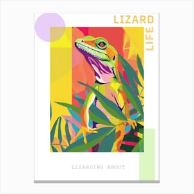 Lizard Modern Gecko Illustration 2 Poster Canvas Print