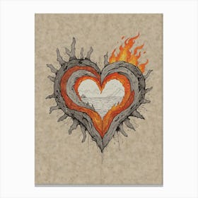 Heart Of Fire 28 Canvas Print