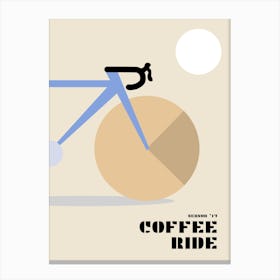 Coffee Ride I - Lightblue Canvas Print