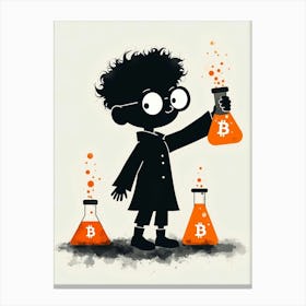 Bitcoin Scientist Canvas Print