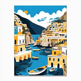 Summer In Positano Painting (241) Canvas Print