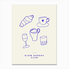 Slow Sunday Club Canvas Print