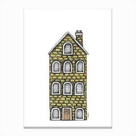 Yellow Canal House Canvas Print